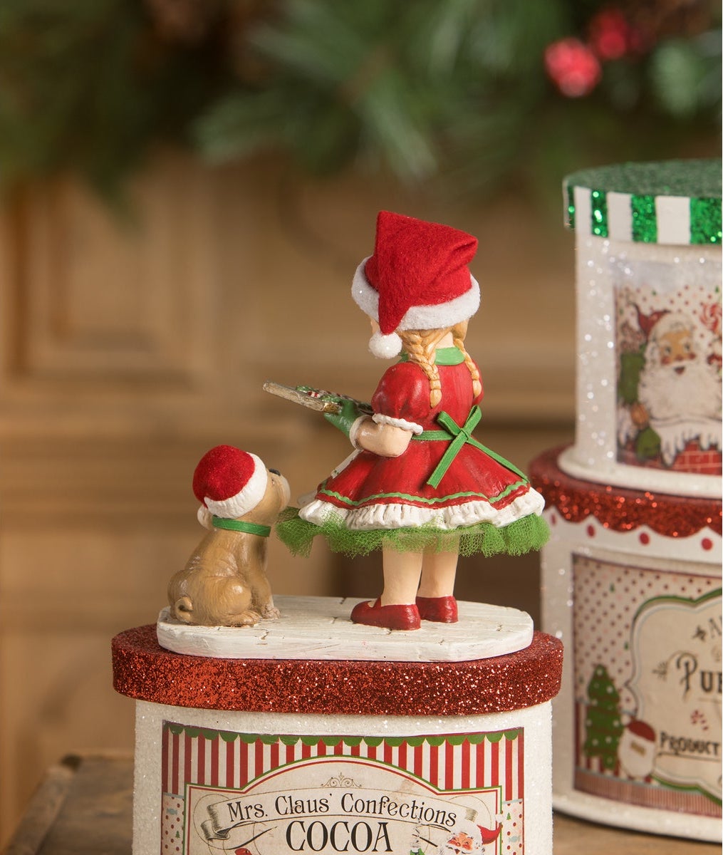 Bethany Lowe Christmas Cookie Caroline shown backside