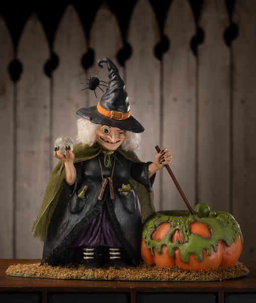Poison Brewing Pruella Witch | Bethany Lowe Halloween Decorations
