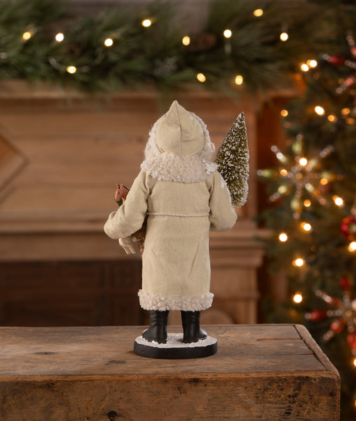 Winter White Santa with Toy Basket | Old Fashioned Christmas