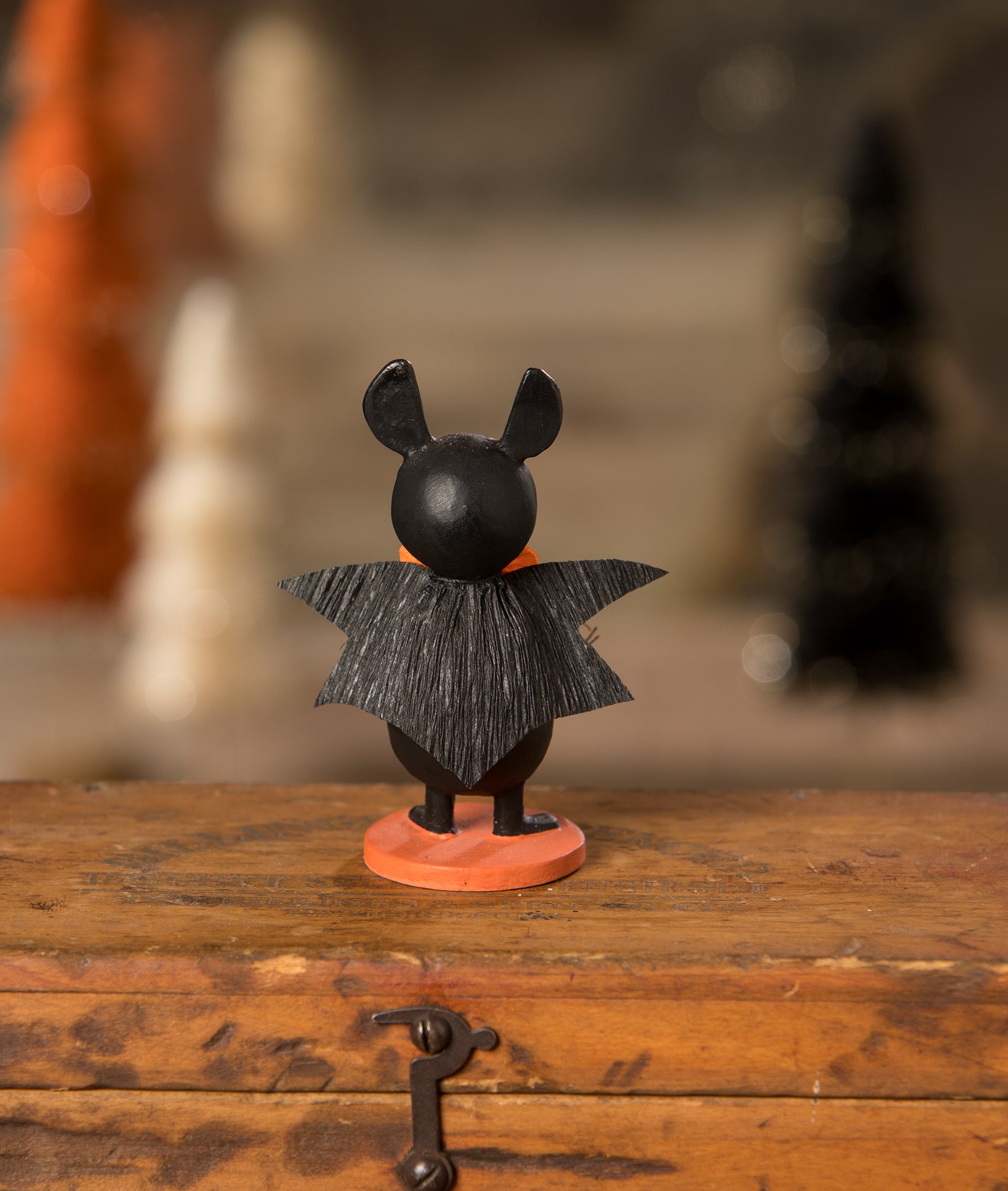Cute little bat figurine - shown backside