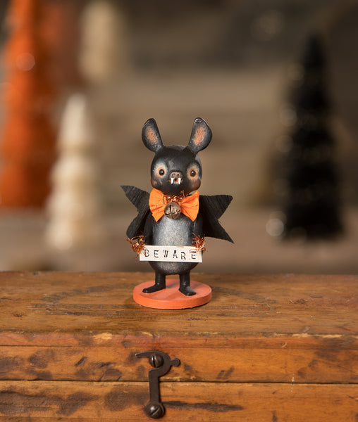 Beware Bat Figurine| Cute Halloween Decorations | Michelle