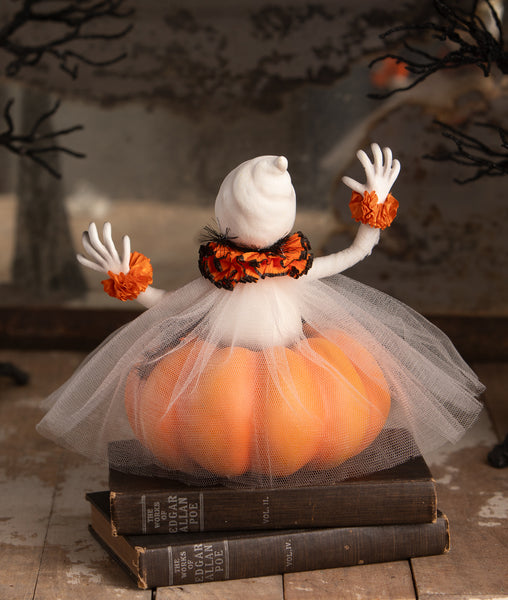 Binx Boo Ghost in Pumpkin | LeeAnn Kress Halloween Figurines
