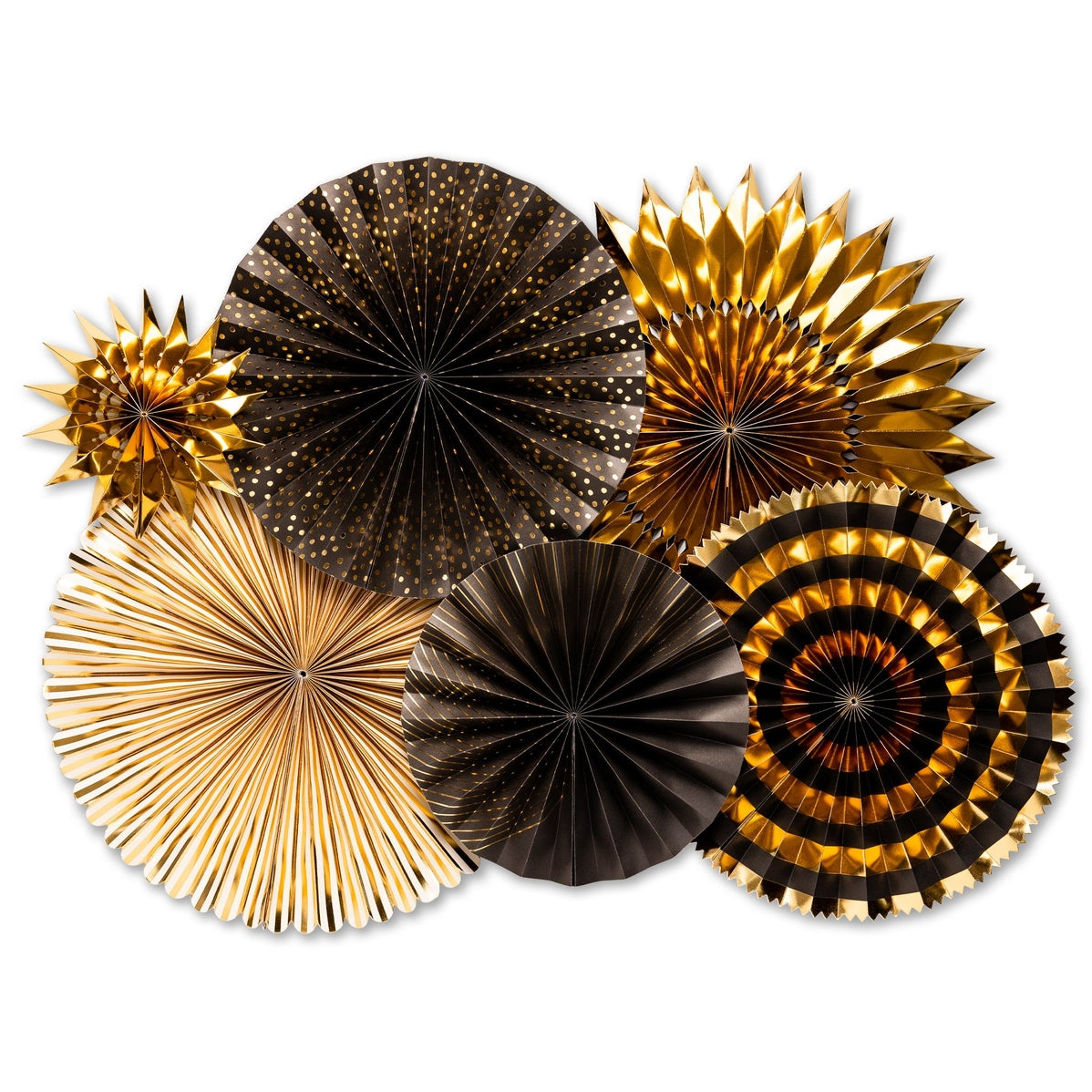 Black & Gold Party Rosettes