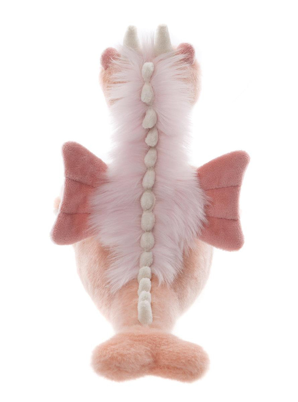 Charlie Bears Hearts Pink Dragon Plush shown backside