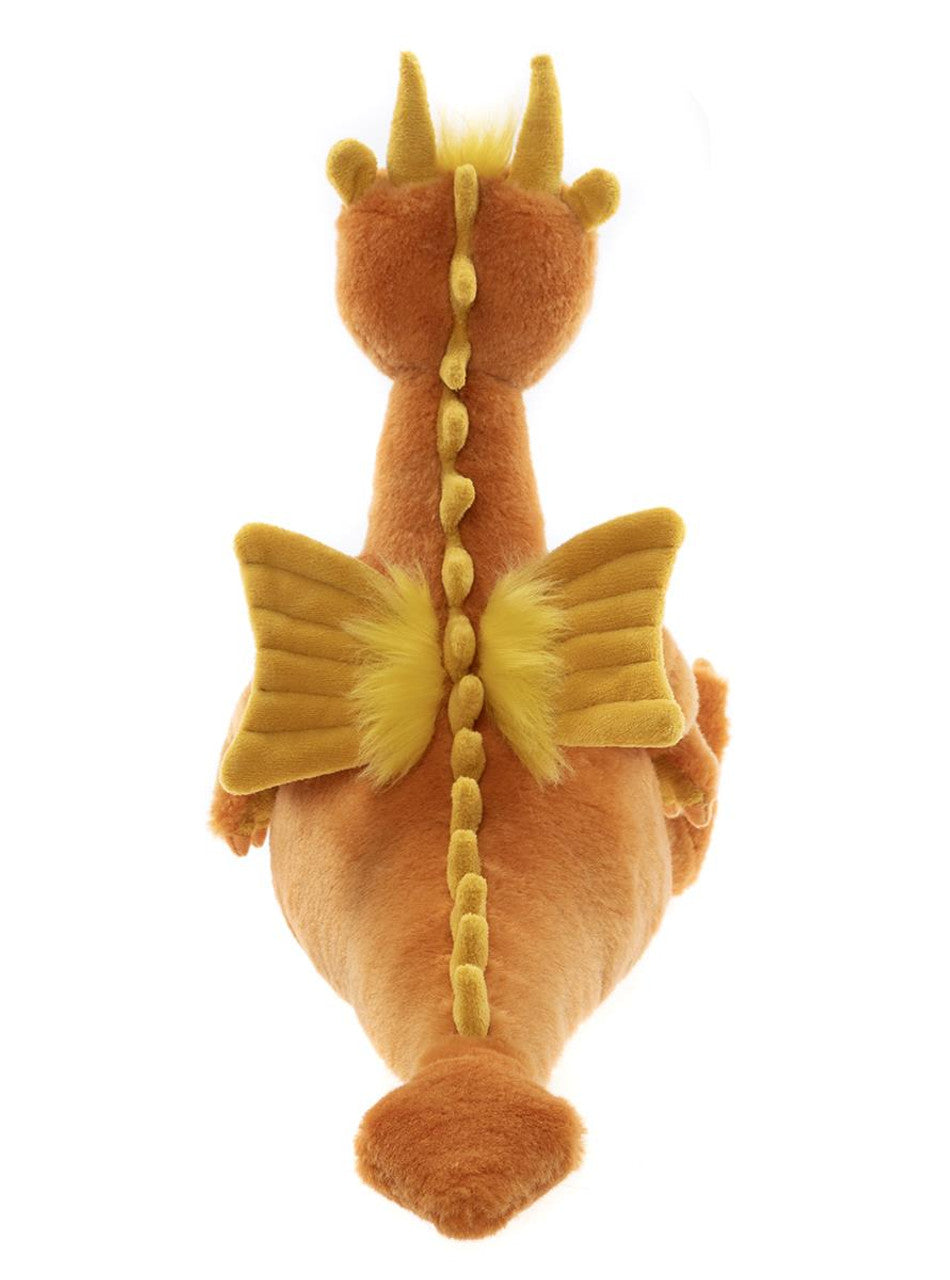 Dragon with Orange & Yellow Plush fur. Spades stuffed animal by Charlie Bears.