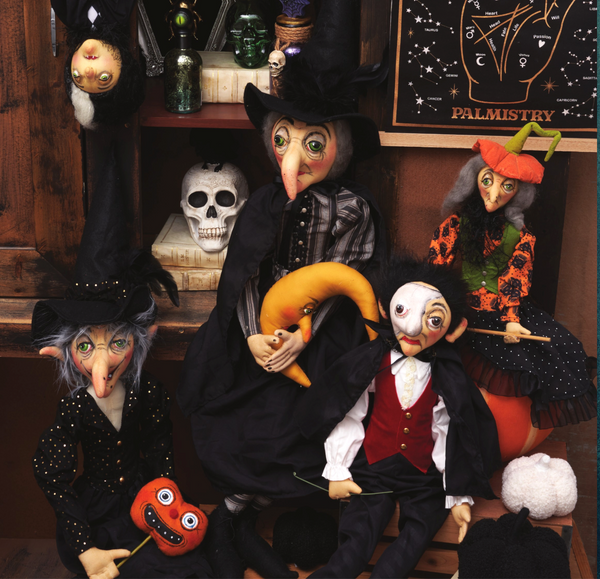 Joe Spencer Viviana Witch Doll | Cloth Halloween Witches Joe Spencer Viviana Witch Doll | Cloth Halloween Witches