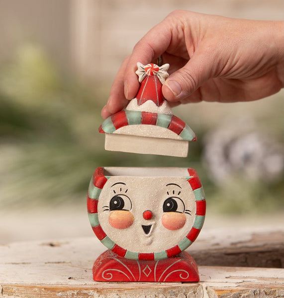 Laughing Merrymint Candy Box | Johanna Parker Christmas Figurines