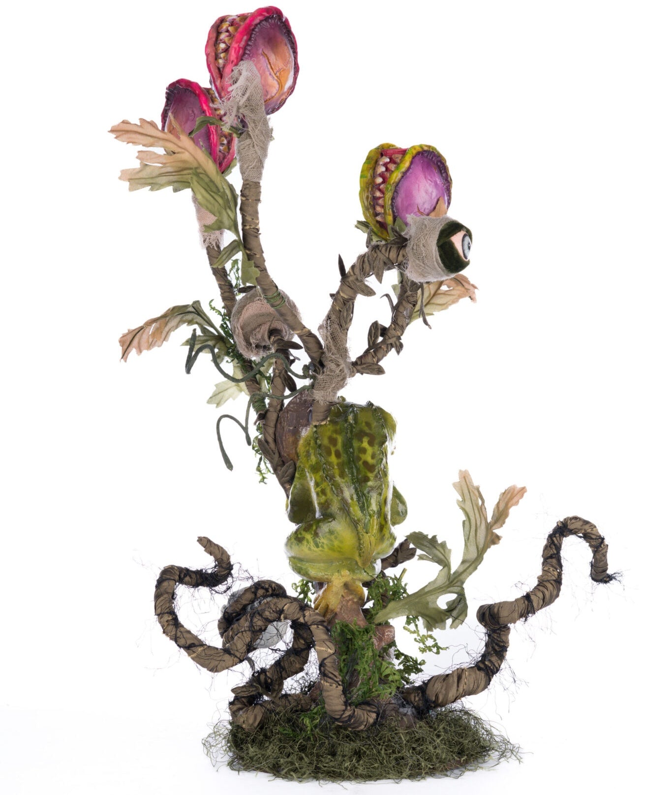 Katherine's Collection Enchanted Plant Candelabra with Frog and Eyeballs