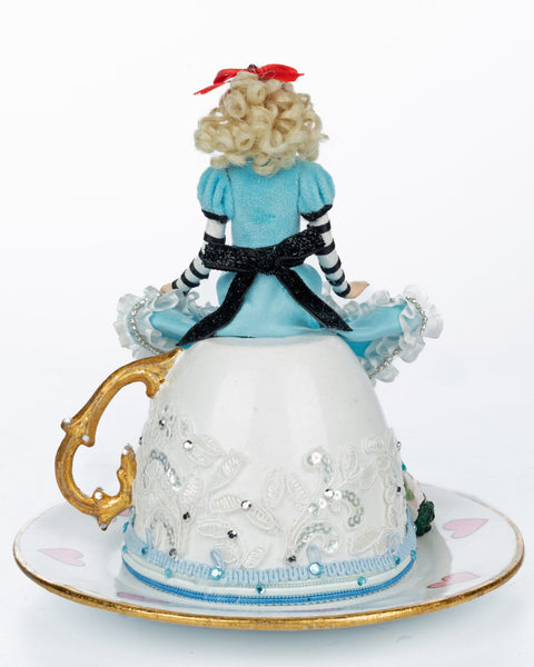 Katherine's Collection Alice on a Teacup, Blue Dress - TheHolidayBarn.com