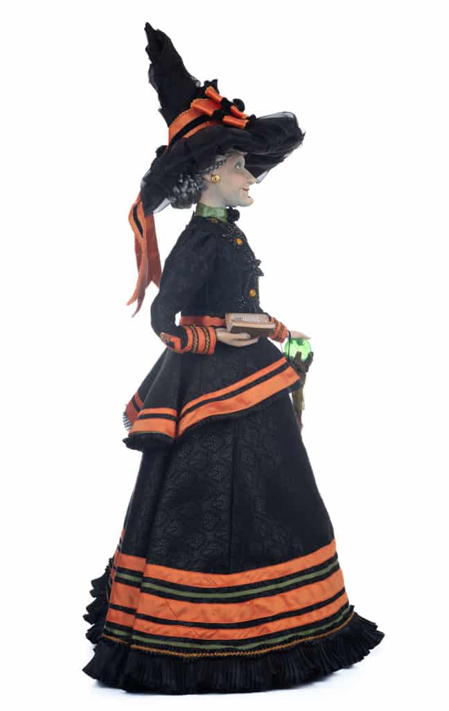 Katherine's Collection Hilda Blackroot Witch with Book of Spells
