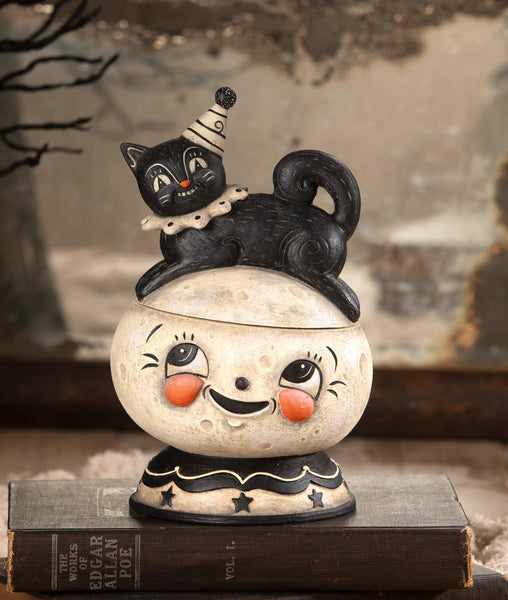 ジョンデリアン　デコパージュプレート　ハロウィンcat loony-jack-o-luna-johanna-