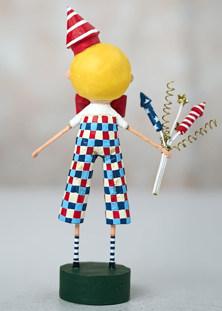 Lori Mitchell Bang, Bang Billie Figurine shown backside.