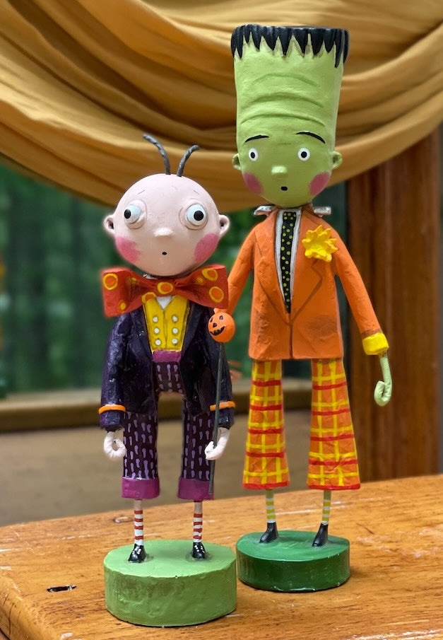 Lori Mitchell Frankenstein Monster & Igor Halloween Figurines