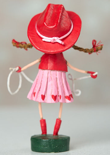 Lori Mitchell Lassoed by Love - Cute Valentine's Day Cowgirl Figurine