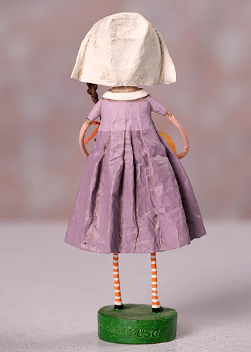 Lori Mitchell Molly Mayflower Pilgrim Figurine in Lavender Dress