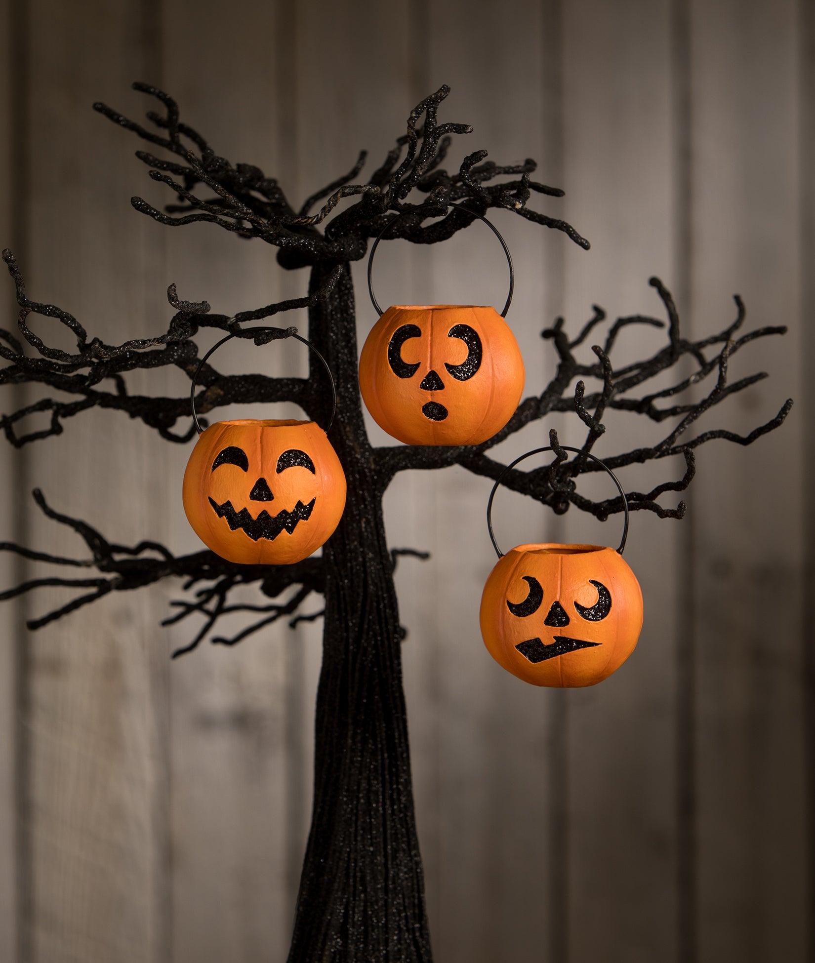 Mini Pumpkin Buckets - Bethany Lowe 2024