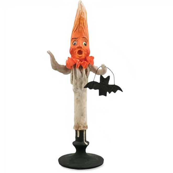 Mr. Flame Halloween Candlestick figurine by Debra Schoch
