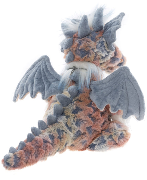 Nova Dragon Plush Stuffed Animal Pink Blue Spots by Charlie Bears