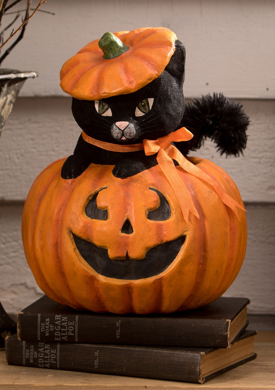 Bethany Lowe Kitty Cat in Jack, Paper Mache