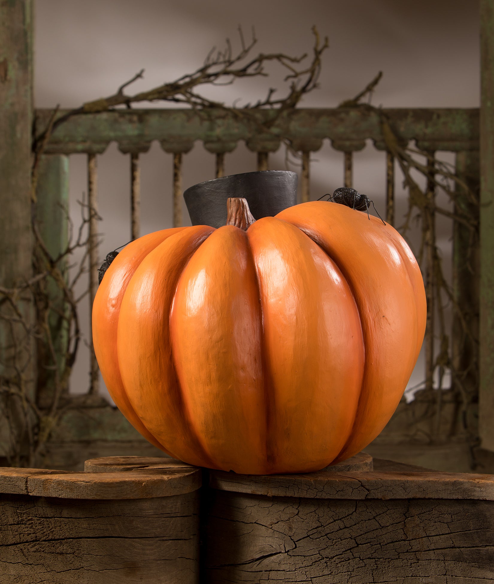 Peek-A-Boo Skelly Skeleton in Pumpkin by Bethany Lowe Halloween 2024