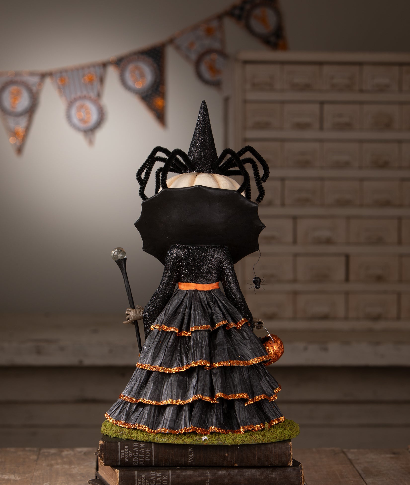 Pumpkin Queen Figurine - Unique Halloween Decorations from the 2026 Bethany Lowe Halloweeen Collection - Mrs. Casperita's Night Out