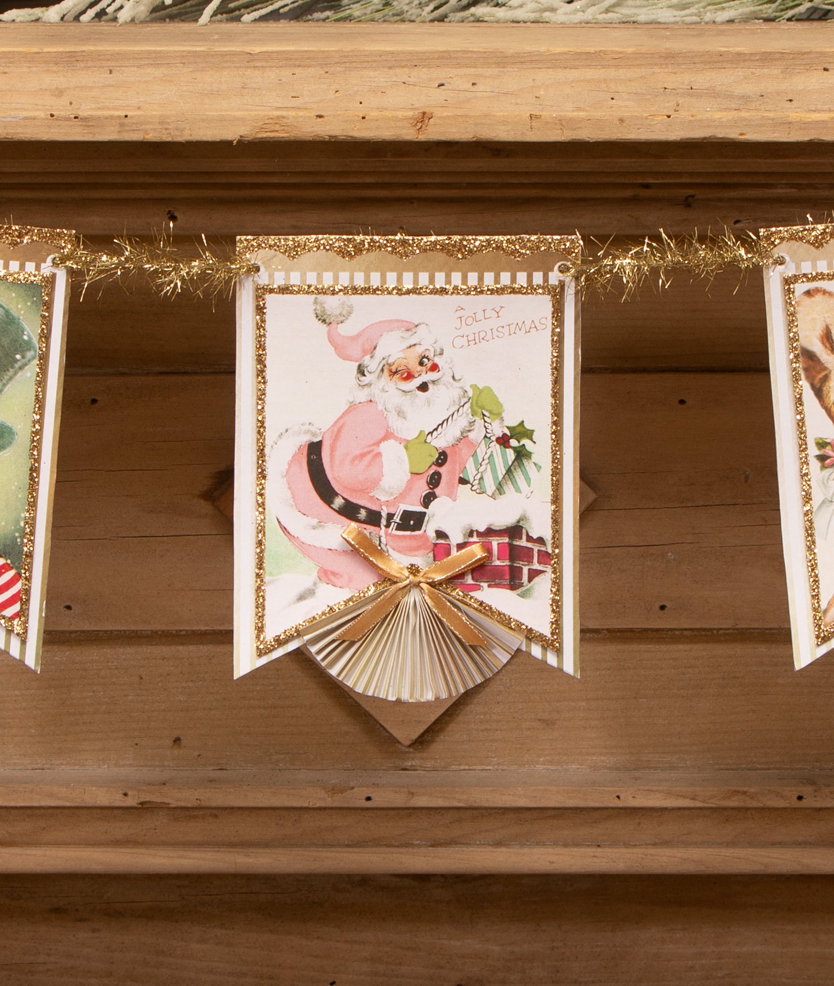 Pastel Retro Christmas Garland