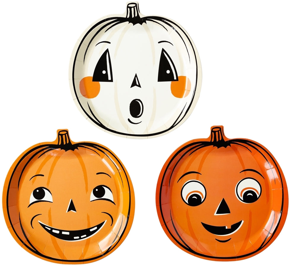 Retro Pumpkin Party Plates