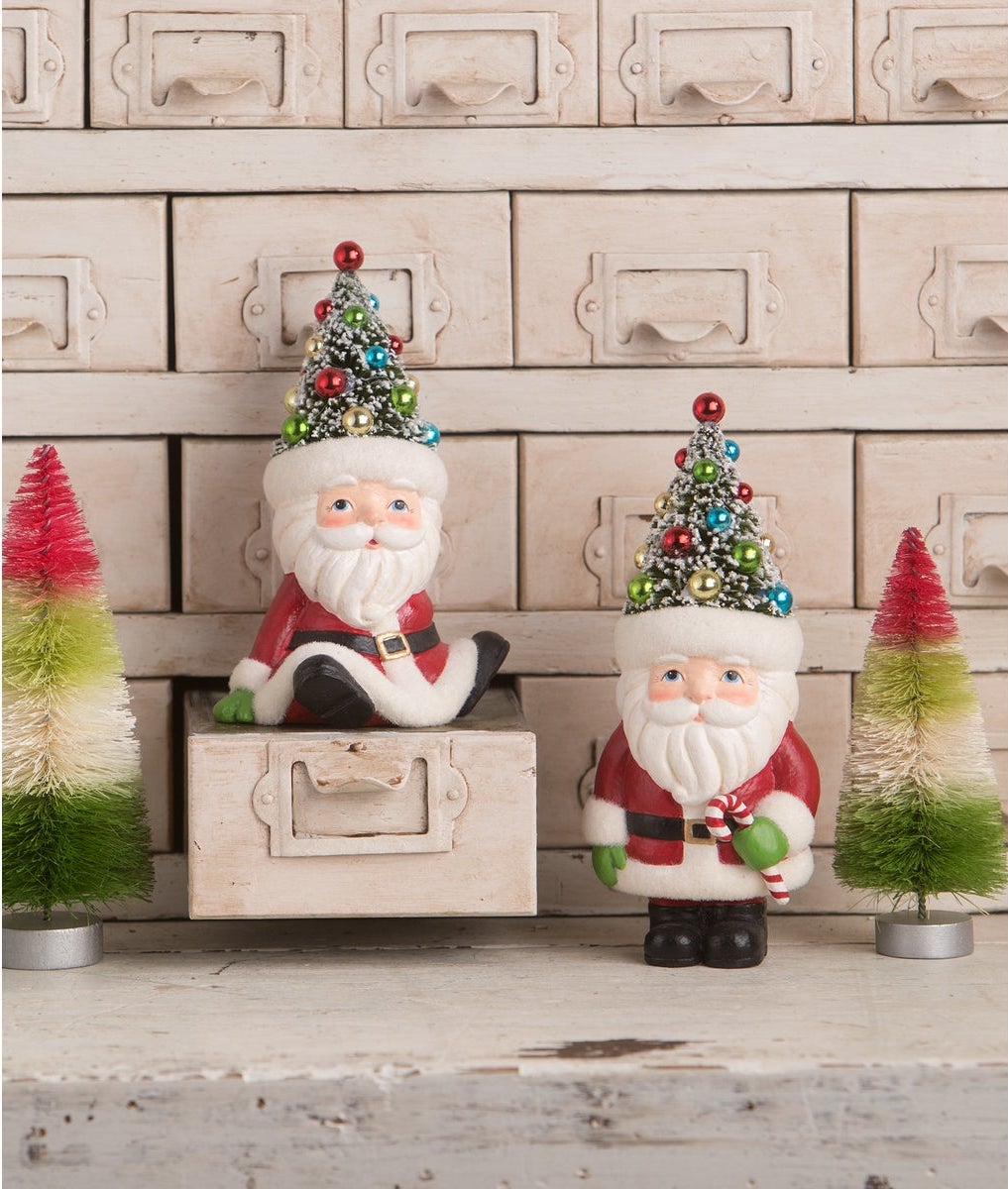 Decorating with Retro Santas