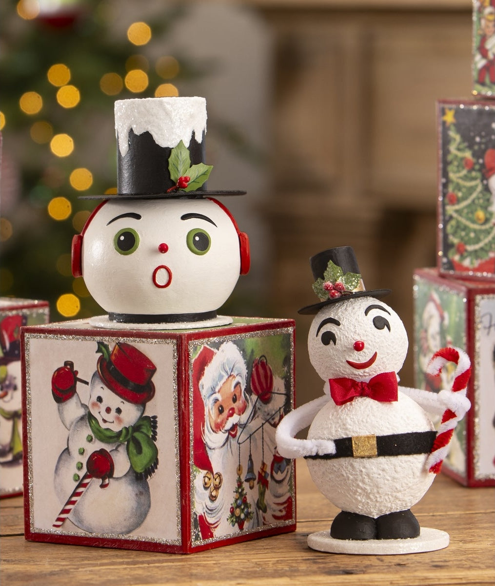 Retro Snowmen - Vintage Style Holiday Decor