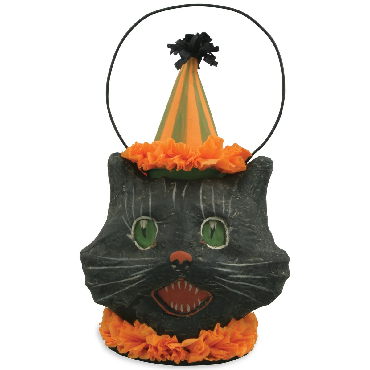 Mini Sassy Cat Bucket Lantern - vintage-inspired Halloween Decor