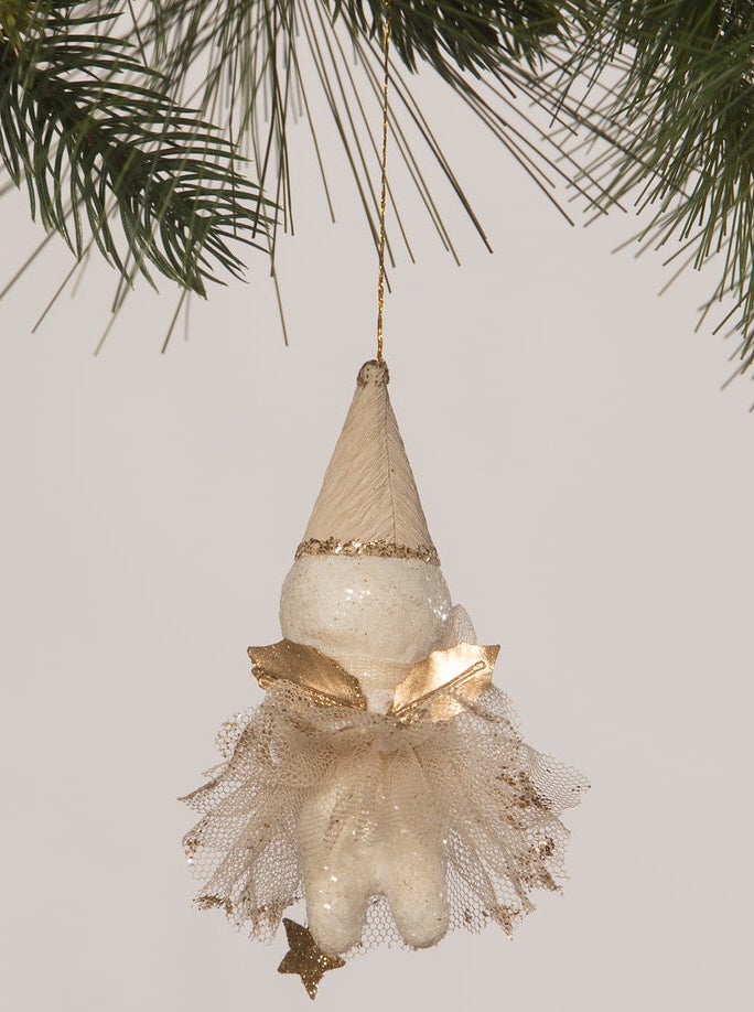 Snowman Angel Ornament - Backside