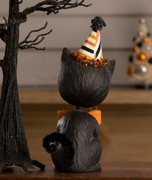 Sourpuss Bobblehead Cat | Retro Halloween Decorations by Bethany