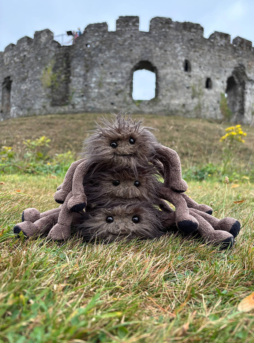 Stack of Plush Spiders by Charlie Bears. The Webber Family.