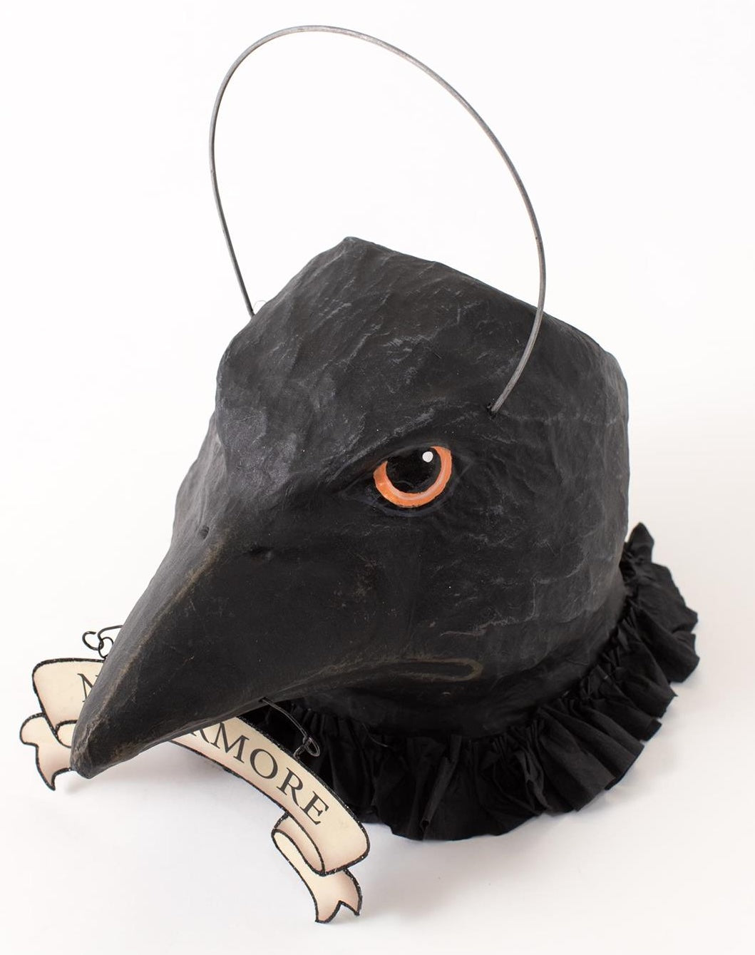 Edgar Allan Poe the Raven Nevermore Paper Mache Bucket.