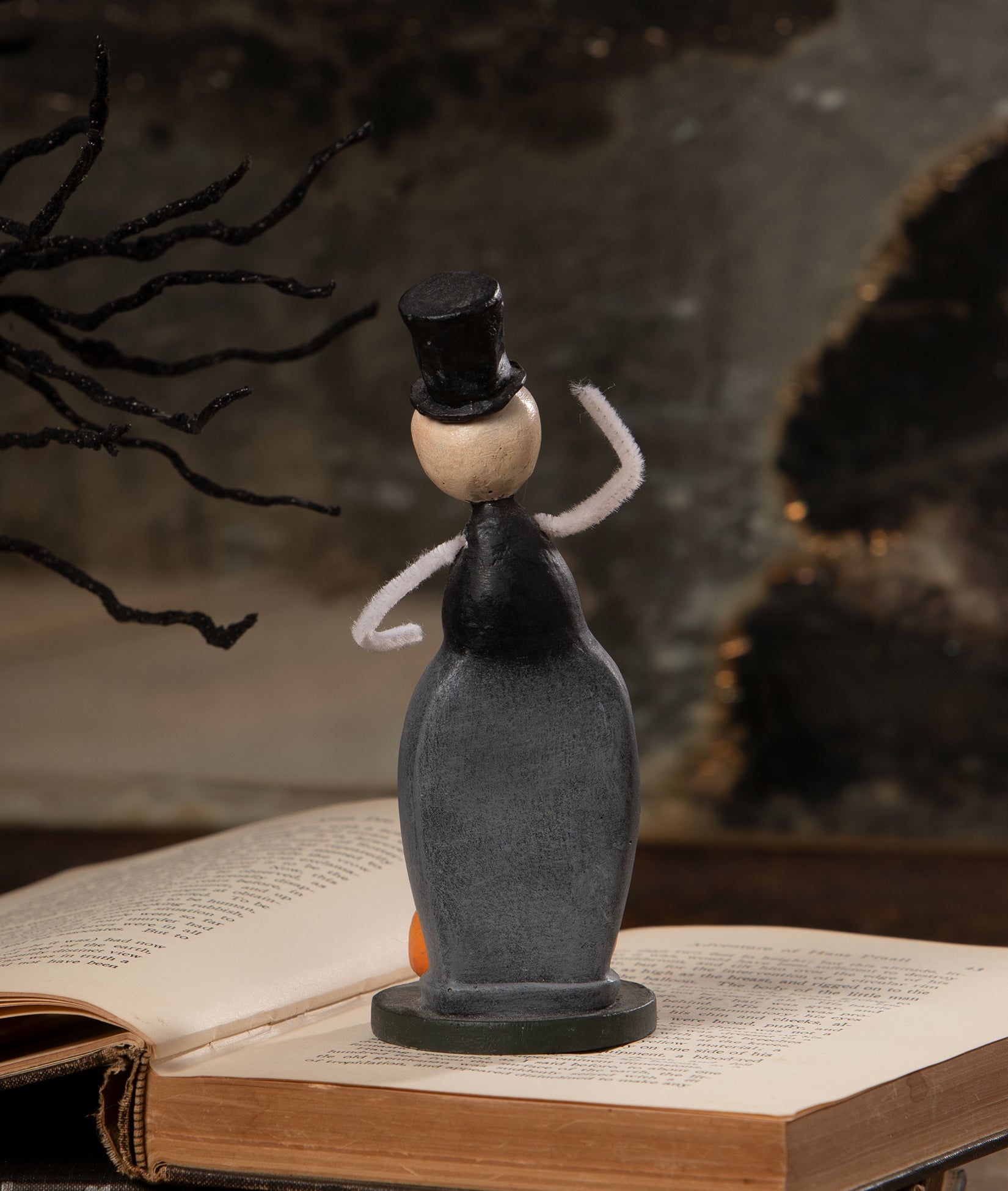 Tombstone Trickster Skeleton Figurine - Cute Halloween figurines from the Bethany Lowe 2026 Collection.