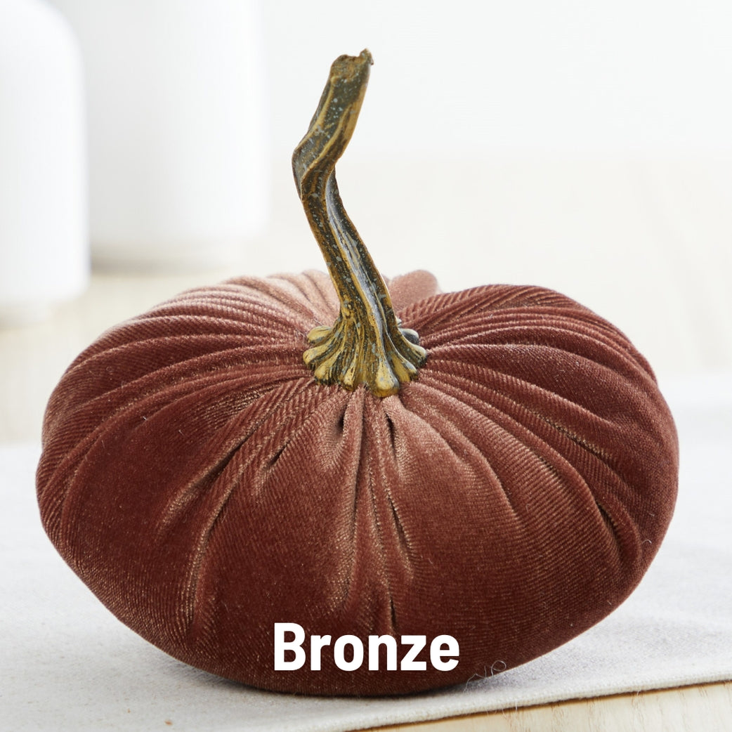 Velvet Pumpkin, Bronze Brown Small Pumpkin