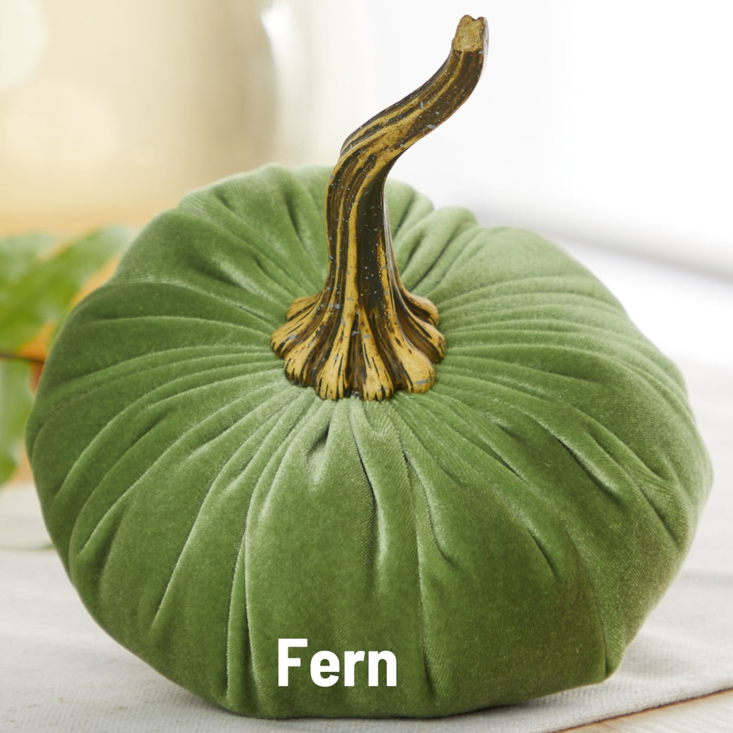Green Velvet Pumpkins