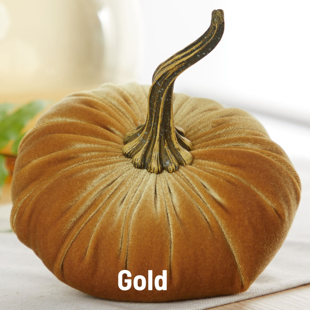 Gold Velvet Pumpkins