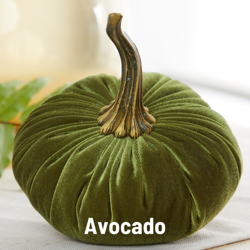 Velvet Pumpkins, Avocado Green - Made in the USA