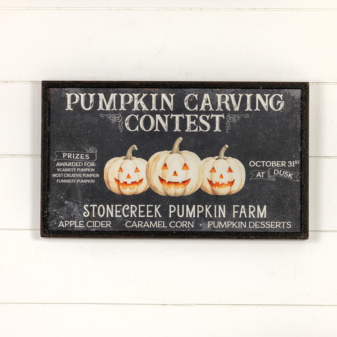 Vintage Halloween Pumpkin Carving Contest Sign