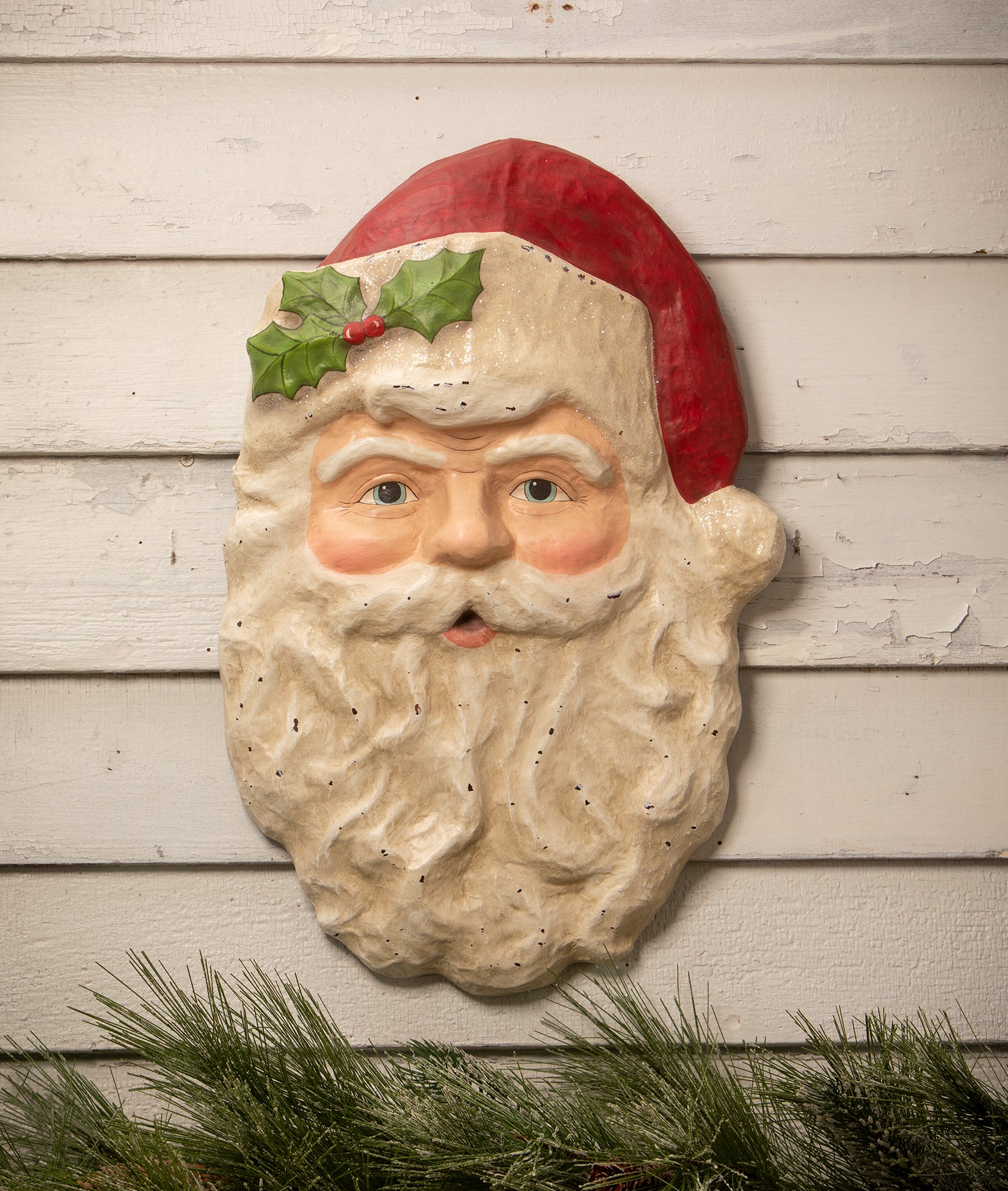 Vintage Santa Head Wall Hanging by Bethany Lowe Christmas Decor