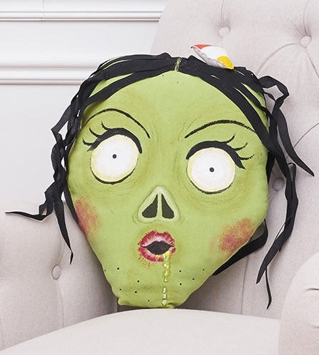 Zombina Zombie Pillow Shown on a Chair