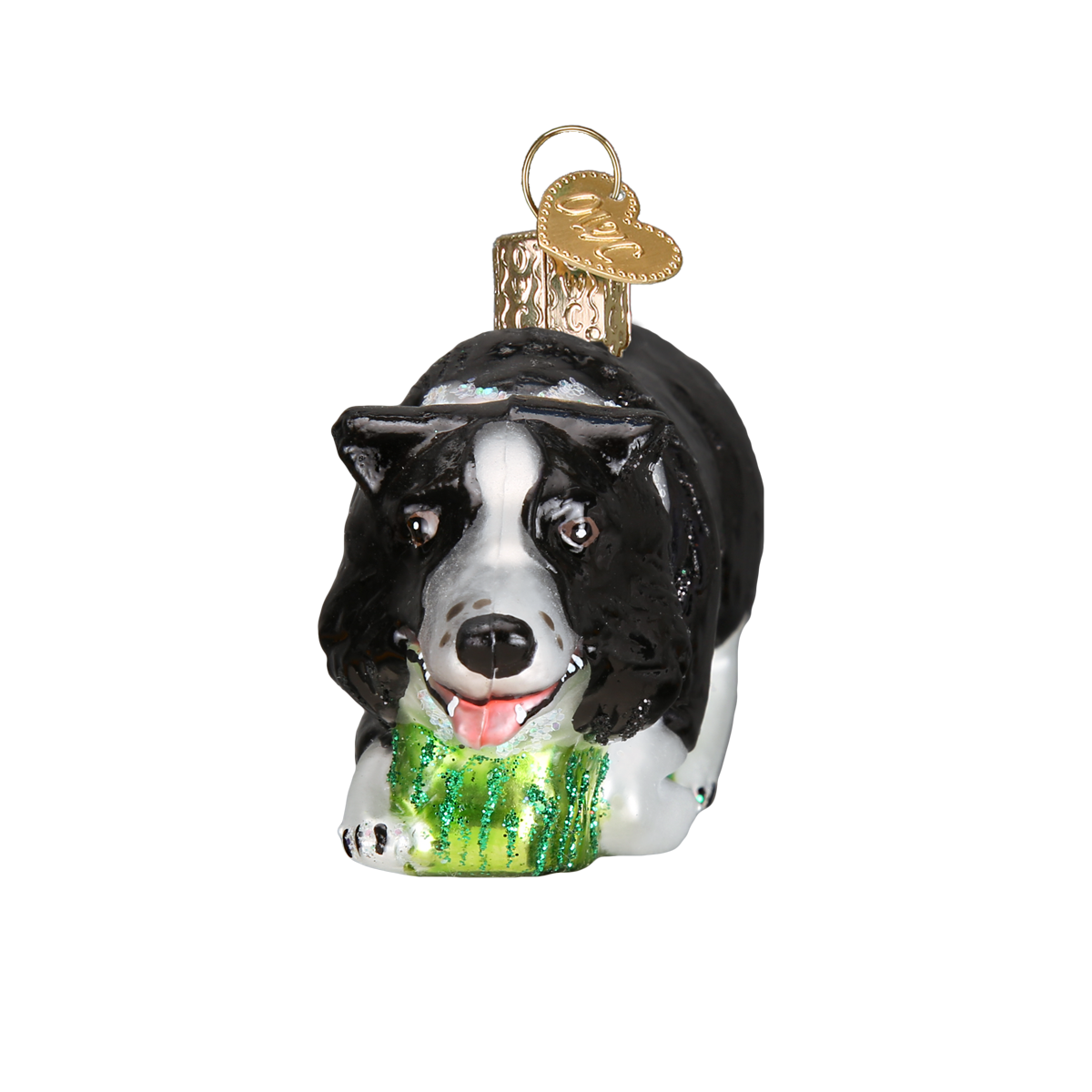 Herding Border Collie Ornament Front