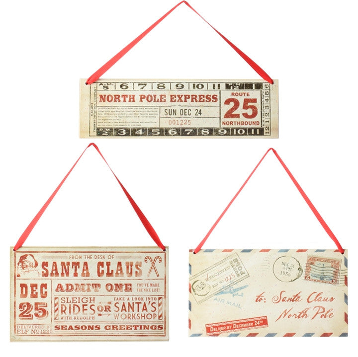 Santa Tickets and Letter Decorations