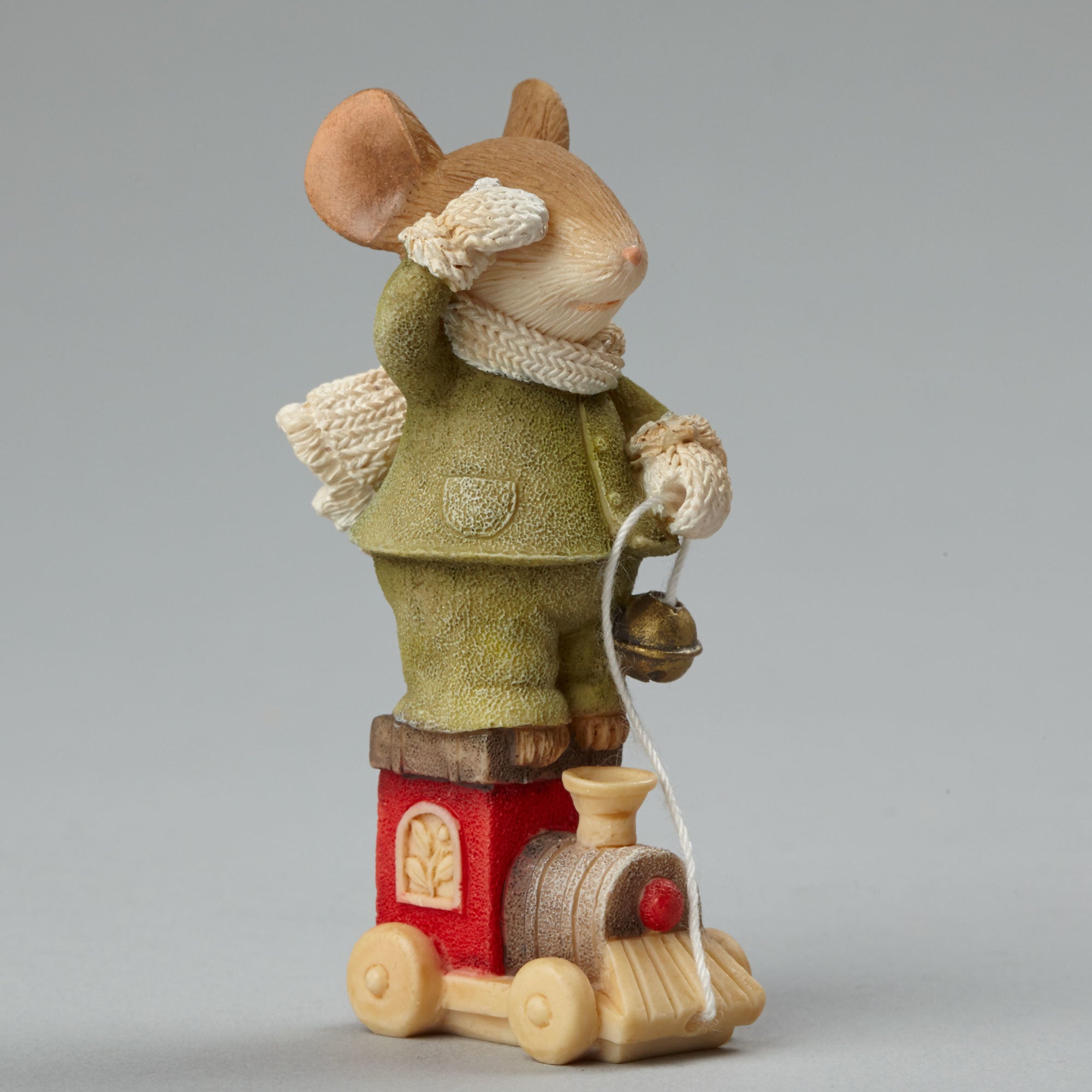 Mouse on Train Figurine by Heart of Christmas