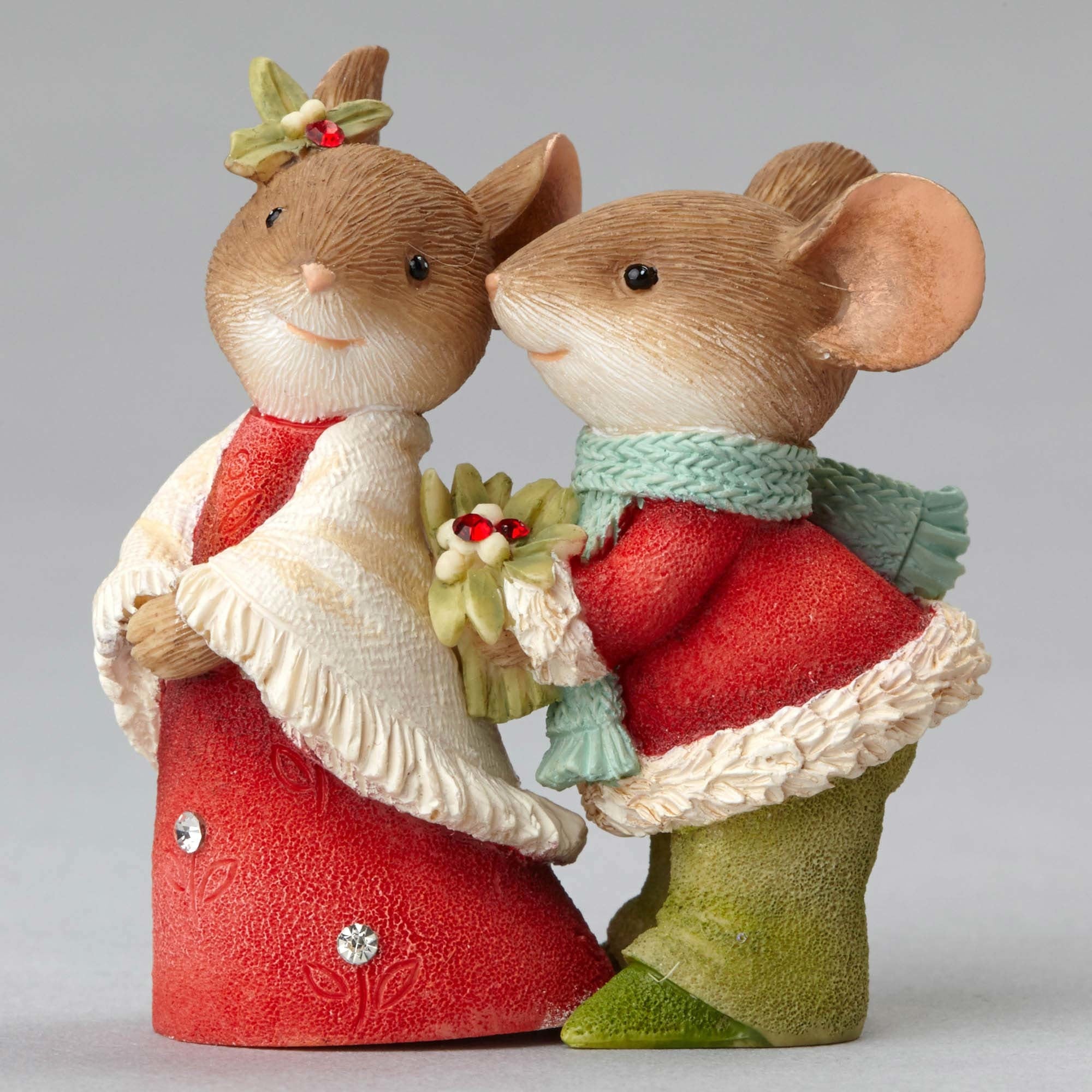 Mice Couple with Holly by Heart of Christmas