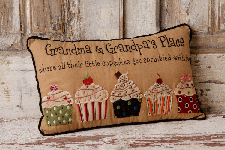 Grandma's & Grandpa's Place Cupcake Pillow