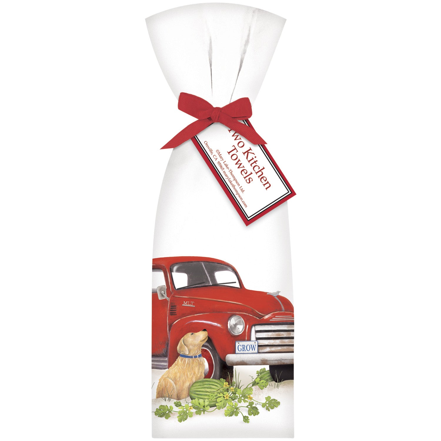 Red Truck Farm Stand Kitchen Towels