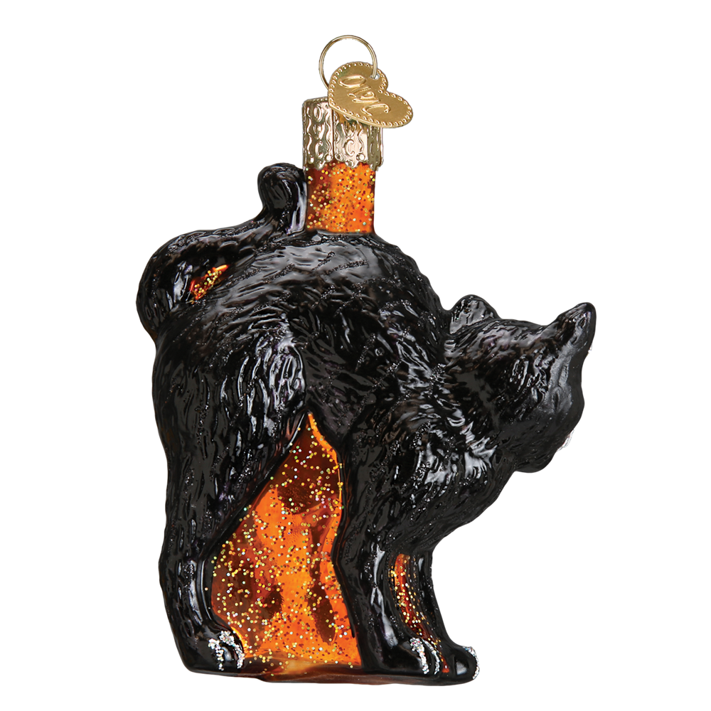 Black Scaredy Cat Halloween Ornaments