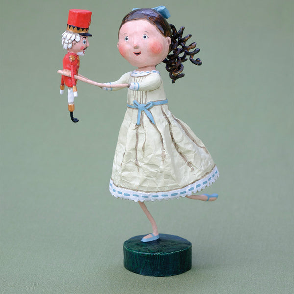 blue short sleeve mini dress Lori Mitchell Clara Nutcraker Ballet Christmas Figurine